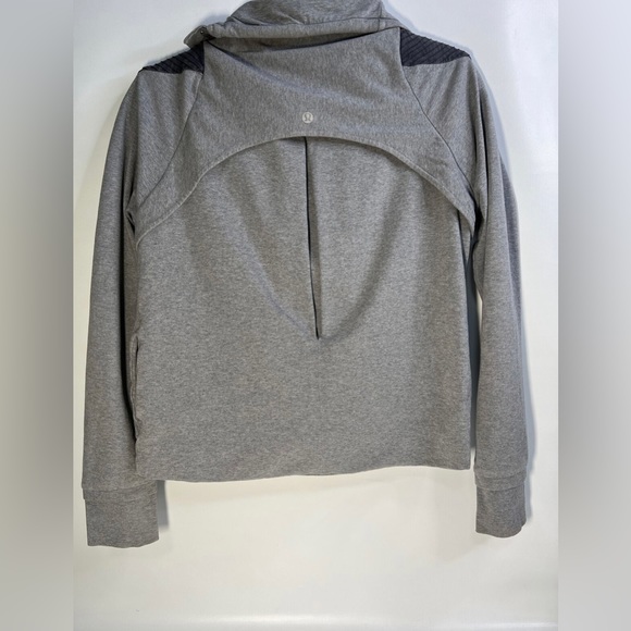 LULULEMON SWAY JACKET IN GRAY SIDE ZIPPER AND COWL NECK IN SIZE 8 - Picture 6 of 8